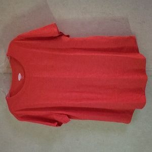 Orange coral scoop neck t shirt